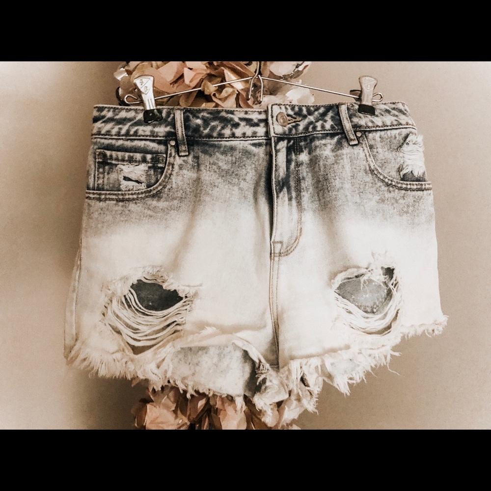 pacsun high wasted ombré shorts